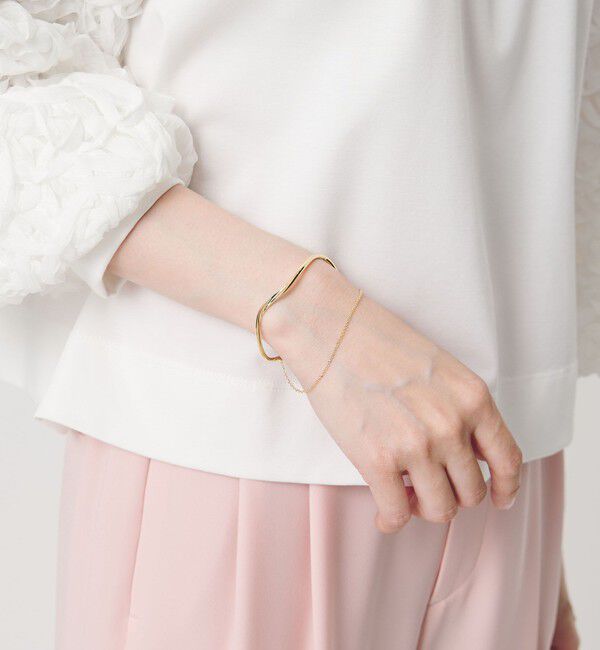 UNITED ARROWS「ライン&チェーン バングル」|ブレスレット・バングル|