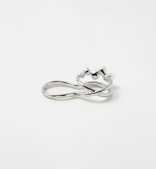 UNITED ARROWS「イミテーションパール ダブルリング」|リング|