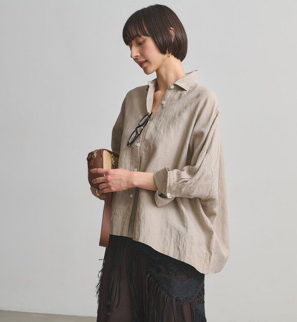 UNITED ARROWS「リネン ドルマン シャツ ‐ウォッシャブル‐」|シャツ・ブラウス|NATURAL