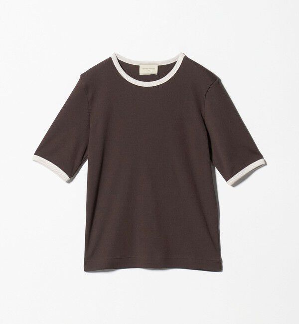 UNITED ARROWS「リブ バイカラーパイピング Tシャツ」|Tシャツ・カットソー|DK.BROWN