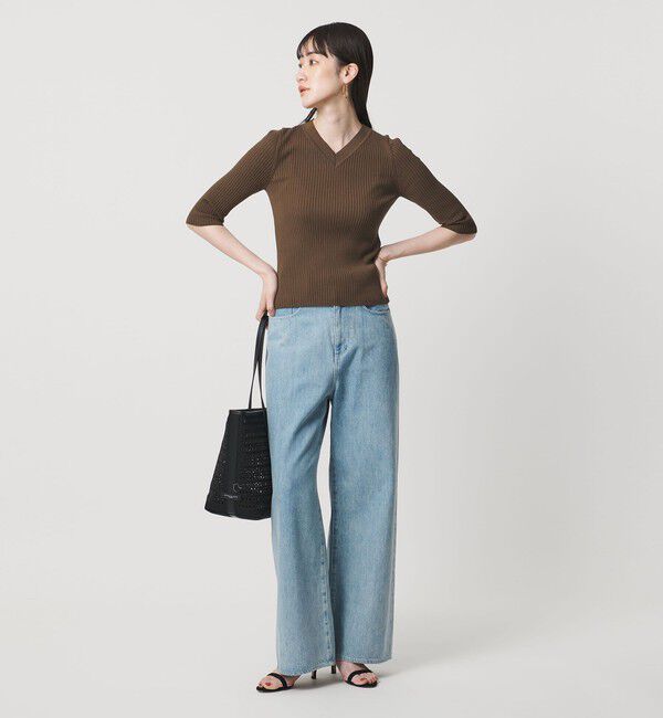 UNITED ARROWS「リブ Vネック ニット ‐ウォッシャブル‐」|ニット・セーター|