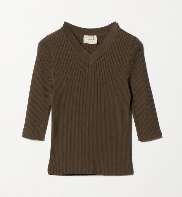 UNITED ARROWS「リブ Vネック ニット ‐ウォッシャブル‐」|ニット・セーター|