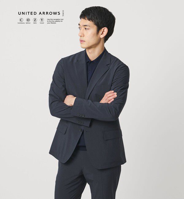 UNITED ARROWS「ライトパーテックス シングル 2ボタン テーラードジャケット UA COZY ウォッシャブル 2WAYストレッチ」|テーラードジャケット|NAVY