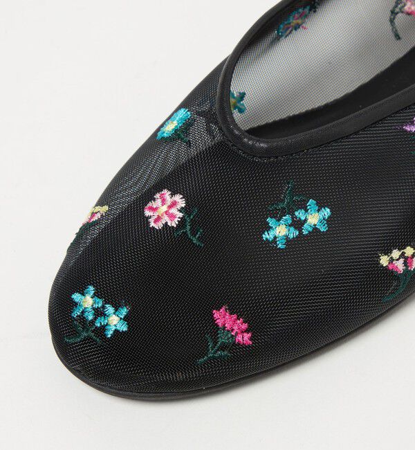 UNITED ARROWS「メッシュ フラワー フラットシューズ」|バレエシューズ|