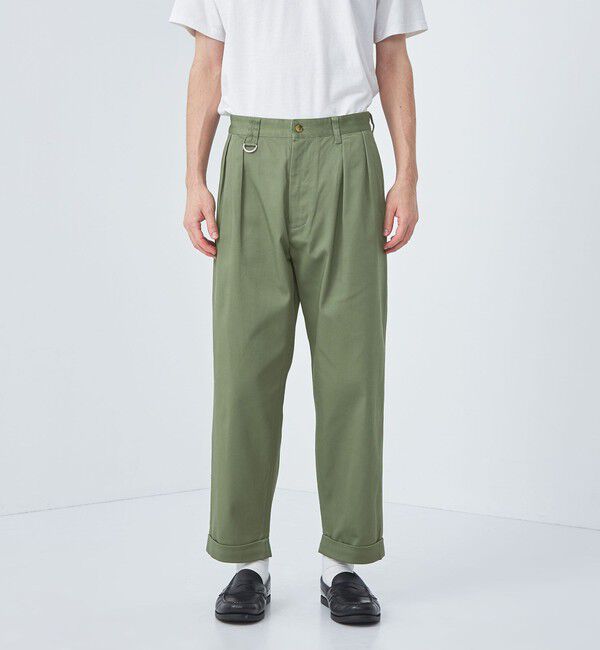 UNITED ARROWS green label relaxing「【別注】【WEB限定】＜3/2 WORKS＞GLR 2プリーツ チノパンツ」|チノ|