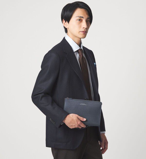 UNITED ARROWS green label relaxing「レザーライク サフィアーノ クラッチ バッグ」|クラッチバッグ|