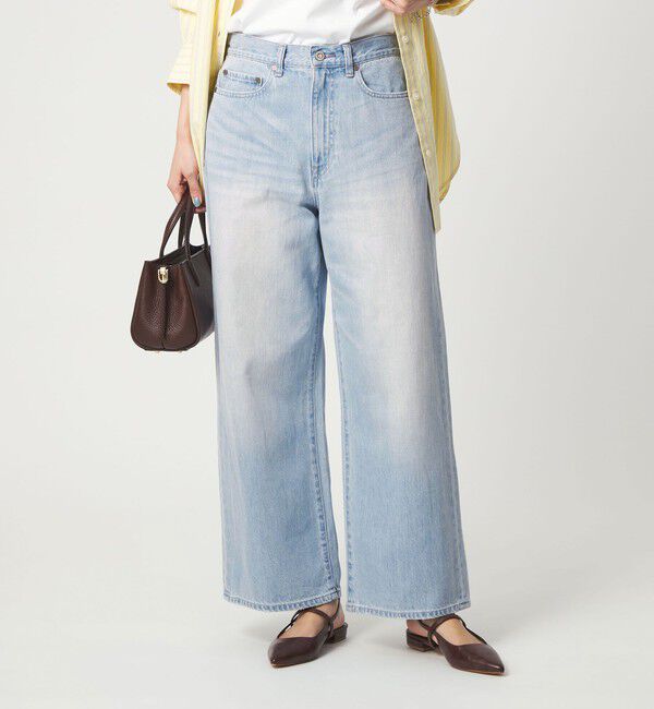 UNITED ARROWS green label relaxing「［size SHORT/TALLあり］ワイド デニム パンツ」|デニム|LT.BLUE