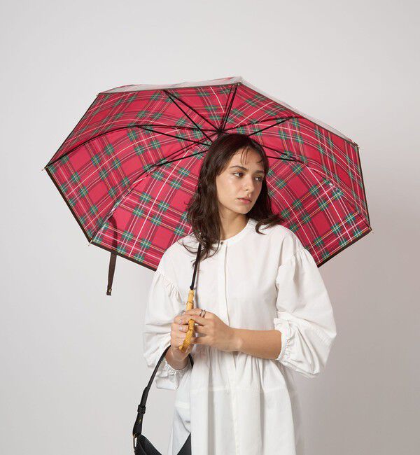 UNITED ARROWS green label relaxing「チェック ビニール アンブレラ / 雨傘 / レイン」|傘|