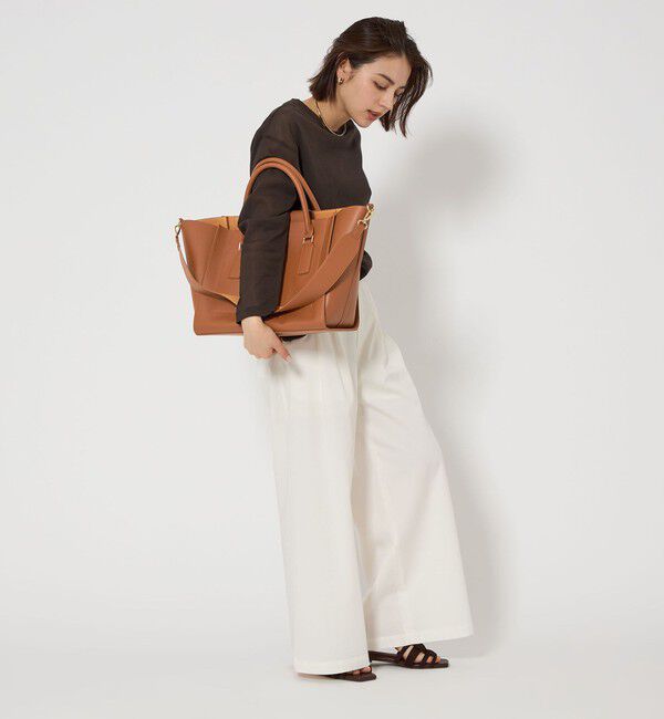 UNITED ARROWS green label relaxing「【WEB限定】トラペーズ ワイドベルト トートバッグ / A4 / 通勤」|トートバッグ|