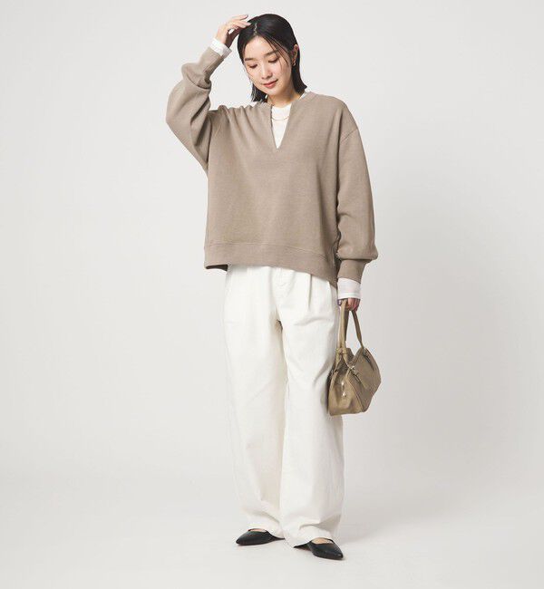 UNITED ARROWS green label relaxing「【WEB限定】＜at ease＞ダブルフェイス プルオーバー カットソー」|Tシャツ・カットソー|