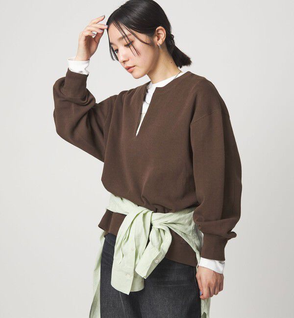 UNITED ARROWS green label relaxing「【WEB限定】＜at ease＞ダブルフェイス プルオーバー カットソー」|Tシャツ・カットソー|