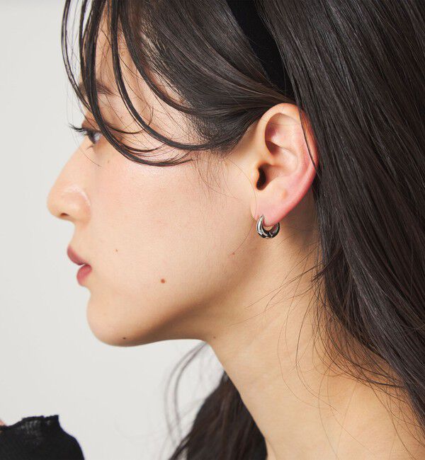 UNITED ARROWS green label relaxing「【WEB限定】プチ クリップフープ ピアス」|ピアス|SILVER