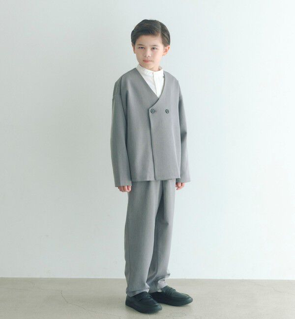 UNITED ARROWS green label relaxing「ノーカラージャケット + タックパンツ セット / キッズ 140cm-160cm」|テーラードジャケット|