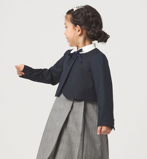 UNITED ARROWS green label relaxing「TRW ソリッド ボレロ / キッズ 110cm-130cm」|ノーカラージャケット|