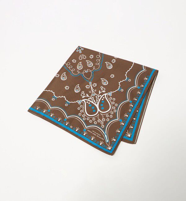 UNITED ARROWS green label relaxing「GLR スクエア ラージ スカーフ」|バンダナ・スカーフ|DK.BROWN