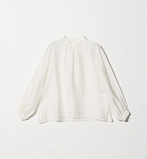 UNITED ARROWS green label relaxing「フェイクパール スタンドネック ブラウス」|シャツ・ブラウス|