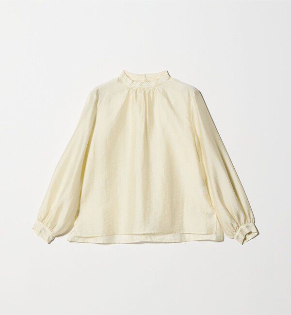 UNITED ARROWS green label relaxing「フェイクパール スタンドネック ブラウス」|シャツ・ブラウス|