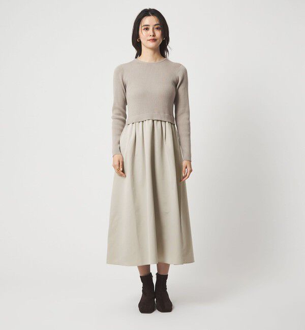 UNITED ARROWS green label relaxing「タフタ ドッキング ワンピース ウォッシャブル」|ワンピース|