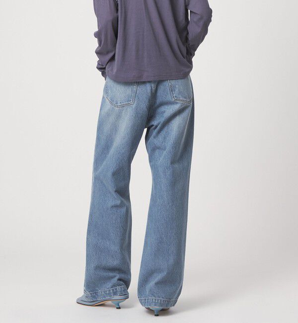 EMMEL REFINES「＜EMMEL REFINES＞EM ハイウエスト ルーズ フレアデニム パンツ」|チノ|