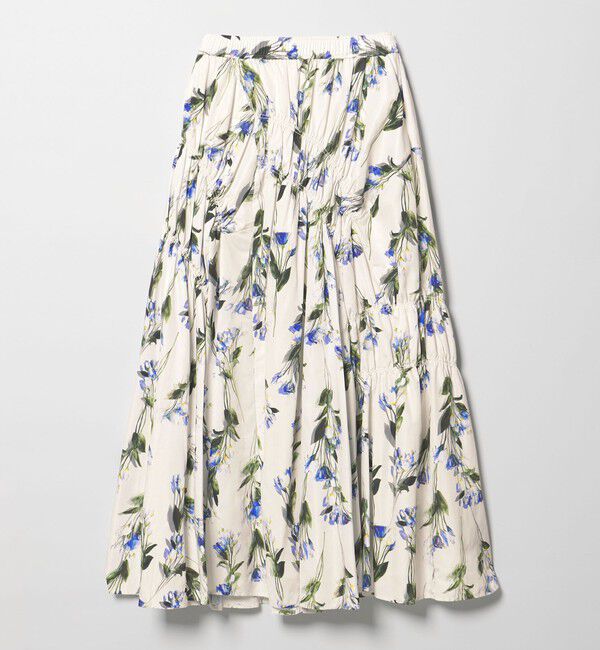 EMMEL REFINES「＜EMMEL REFINES＞EM フラワープリント シャーリング スカート」|スカート|