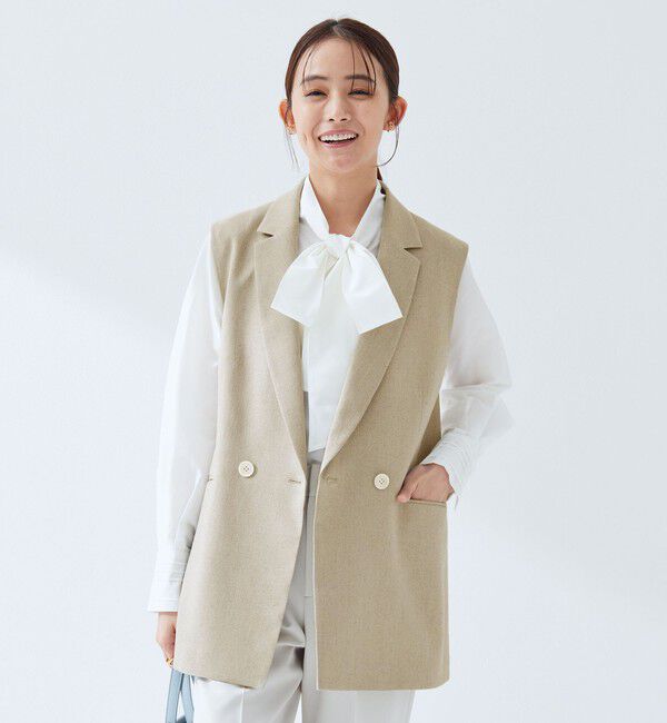 UNITED ARROWS green label relaxing「Greed グリード メランジ テーラード ジレ ウォッシャブル ストレッチ」|ベスト・ジレ|