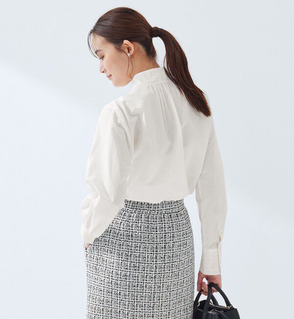 UNITED ARROWS green label relaxing「［size SHORTあり］ボウタイ ギャザー ブラウス」|シャツ・ブラウス|