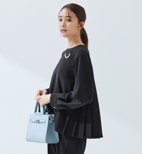 UNITED ARROWS green label relaxing「［size SHORTあり］パウドレ プリーツ ブラウス ウォッシャブル ストレッチ」|シャツ・ブラウス|