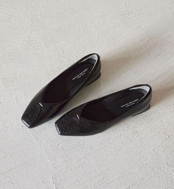 UNITED ARROWS green label relaxing「クッショニーシューズ スクエアトゥ メタルチップ / フラットシューズ」|パンプス|