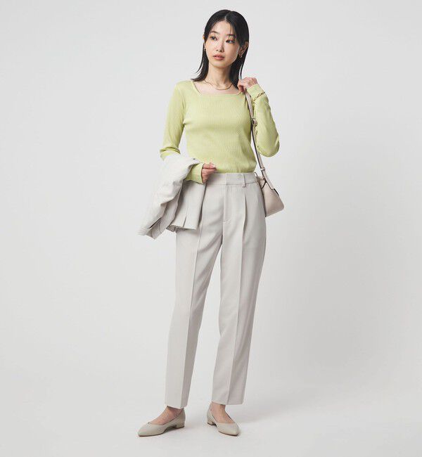 UNITED ARROWS green label relaxing「ブライトリブ スクエアネック ロングスリーブ カットソー」|Tシャツ・カットソー|