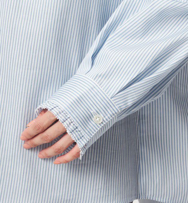 UNITED ARROWS green label relaxing「［size SHORTあり］フリルネック ブラウス」|シャツ・ブラウス|