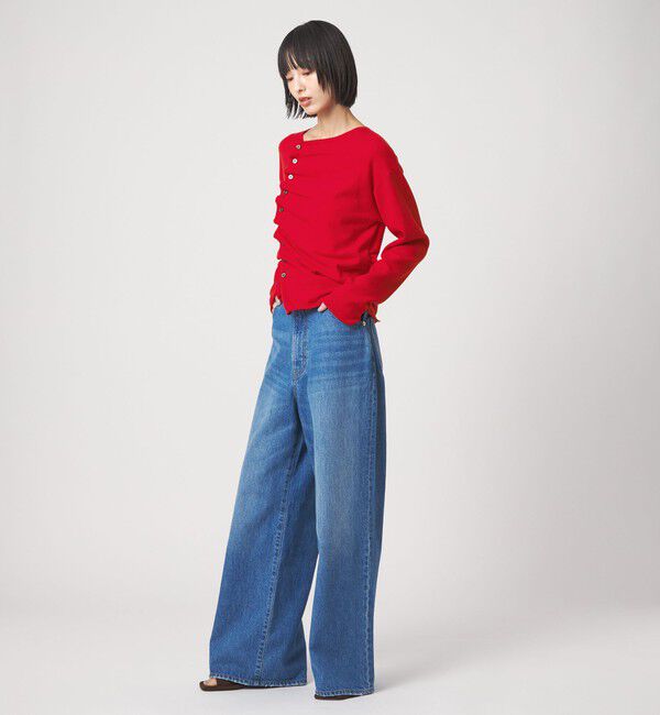 EMMEL REFINES「＜EMMEL REFINES＞EM アシメタック ボタン カーディガン」|カーディガン|