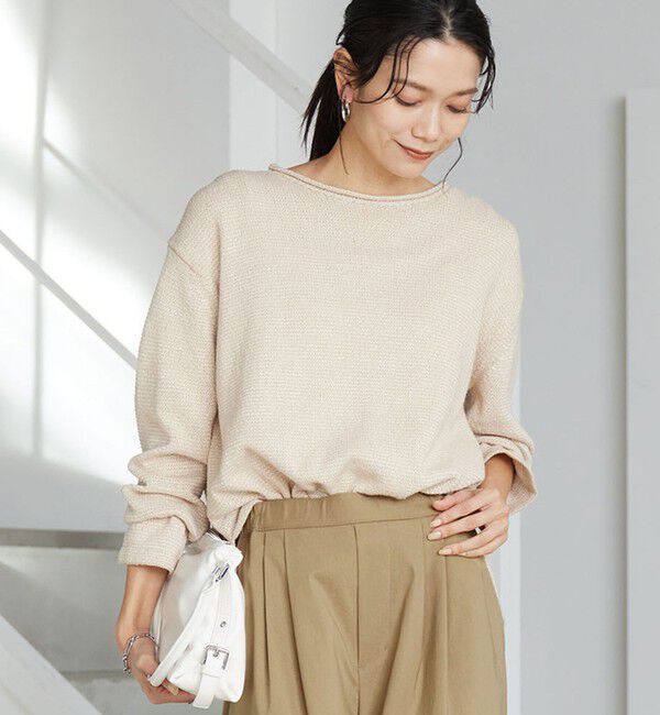 UNITED ARROWS green label relaxing「スラブ ニット プルオーバー ウォッシャブル」|ニット・セーター|NATURAL