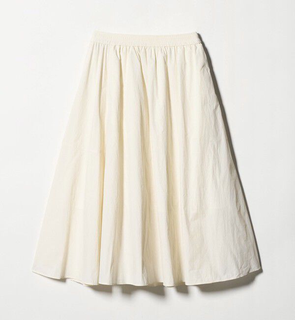 UNITED ARROWS green label relaxing「ギャザー フレア スカート オフホワイト」|フレア|