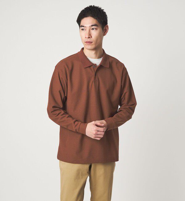 UNITED ARROWS green label relaxing「【WEB限定】ドライ クリーン ロングスリーブ ポロシャツ -吸水速乾・抗菌-」|ポロシャツ|MD.BROWN