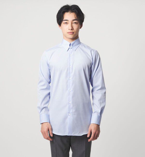 UNITED ARROWS green label relaxing「コットン ソリッド タブカラー ドレスシャツ -イージーアイロン-」|シャツ・ブラウス|