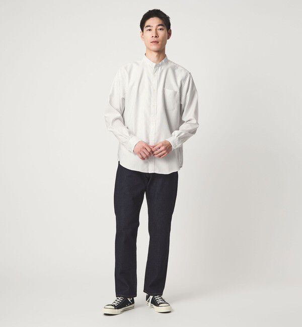 UNITED ARROWS green label relaxing「W/R オックスフォード バンドカラー 長袖 シャツ」|シャツ・ブラウス|