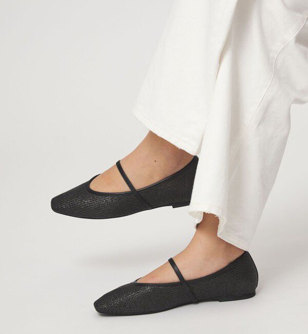 UNITED ARROWS green label relaxing「スクエアストラップ フラットシューズ」|パンプス|