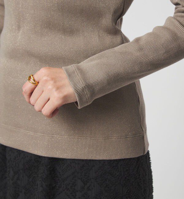 UNITED ARROWS green label relaxing「ラメ リブ ボートネック カットソー」|Tシャツ・カットソー|