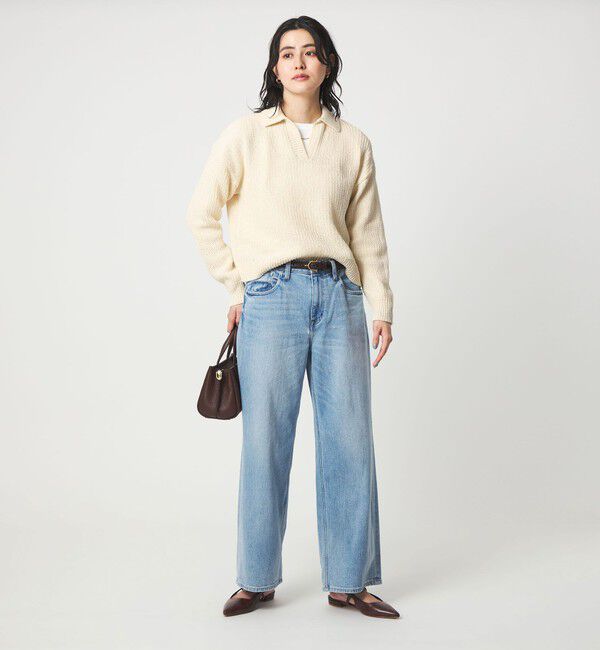 UNITED ARROWS green label relaxing「テープヤーン スキッパー プルオーバー ニット ウォッシャブル」|ニット・セーター|