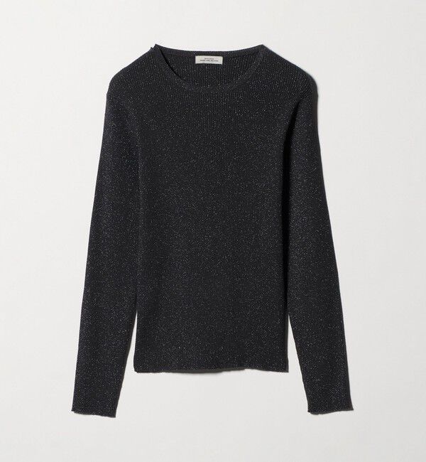UNITED ARROWS green label relaxing「ラメ リブ クルーネック ニット プルオーバー」|ニット・セーター|