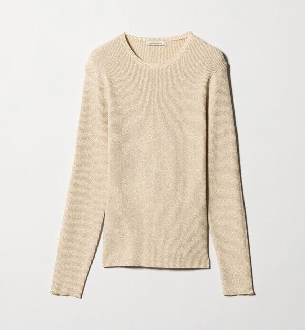 UNITED ARROWS green label relaxing「ラメ リブ クルーネック ニット プルオーバー」|ニット・セーター|