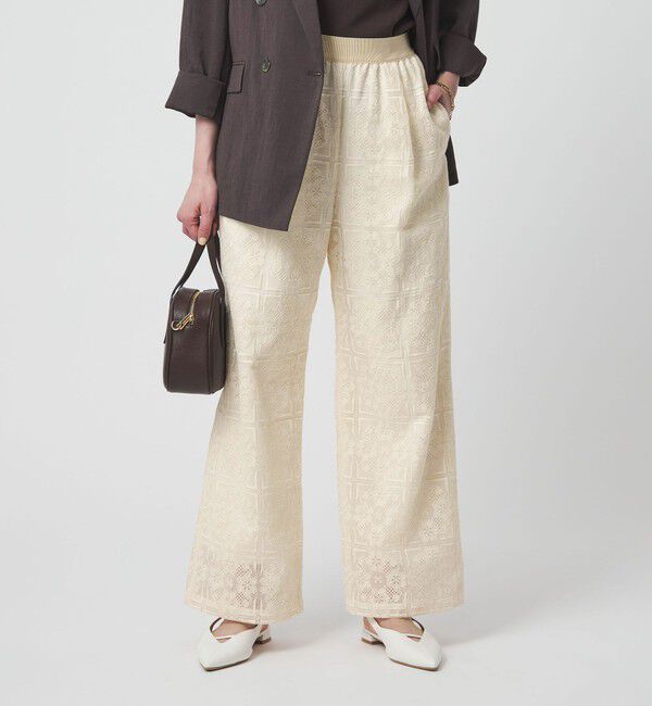 UNITED ARROWS green label relaxing「シアー レース パンツ」|チノ|