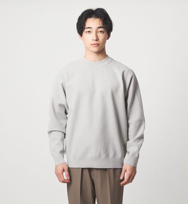 UNITED ARROWS green label relaxing「A+ ポリエステル タック モックネック 長袖 ニット -ウォッシャブル-」|ニット・セーター|