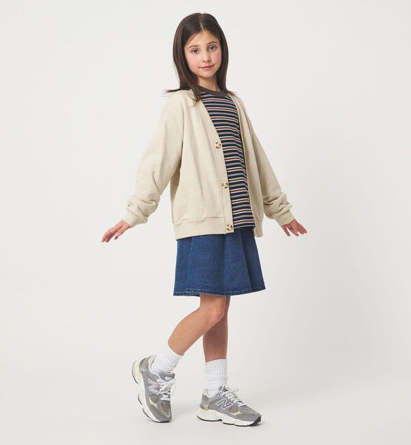 UNITED ARROWS green label relaxing「裏毛 Vネック カーディガン / キッズ  100cm-160cm」|カーディガン|