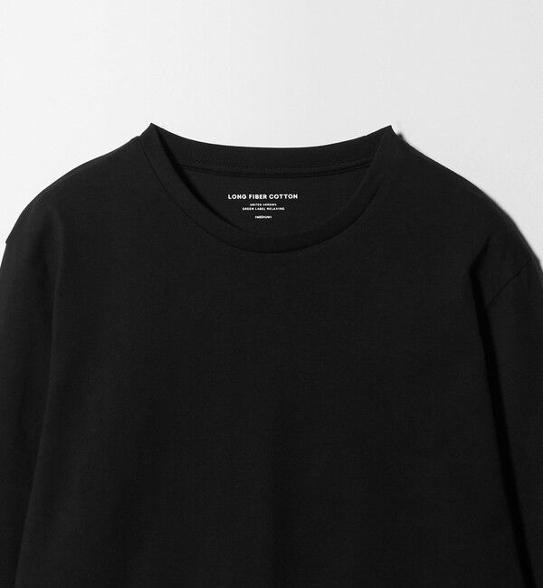 UNITED ARROWS green label relaxing「LONG FIBER COTTON クリア クルーネック 長袖 Tシャツ」|Tシャツ・カットソー|