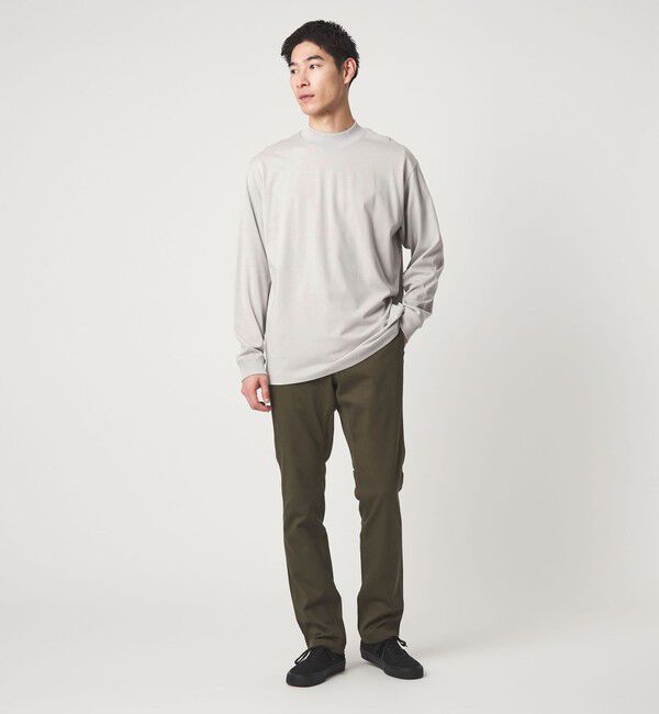 UNITED ARROWS green label relaxing「LONG FIBER COTTON クリア モックネック 長袖 Tシャツ」|Tシャツ・カットソー|