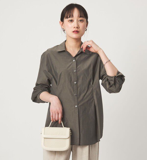 UNITED ARROWS green label relaxing「FAbRICA ウエスト タック シャツ」|シャツ・ブラウス|DK.GRAY