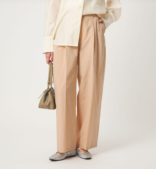 UNITED ARROWS green label relaxing「FAbRICA 2タック ワイド パンツ」|チノ|LT.PINK