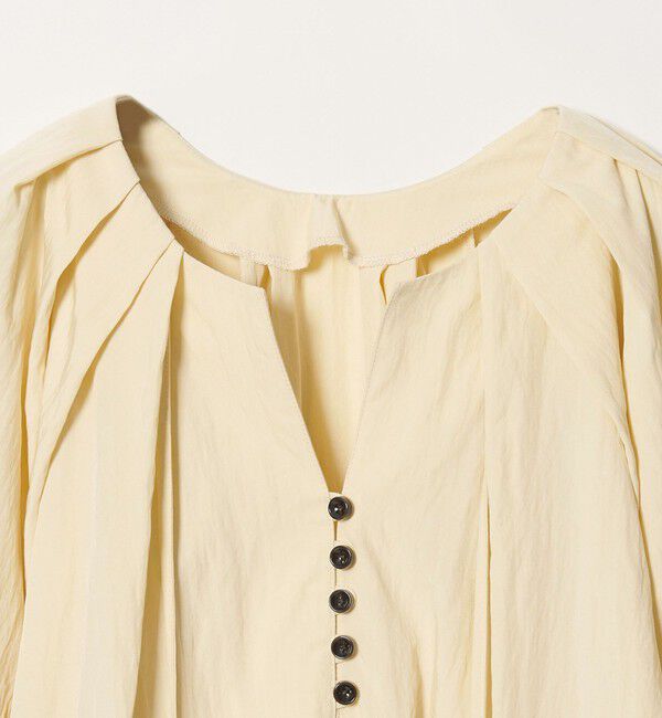 EMMEL REFINES「＜EMMEL REFINES＞EM フロントボタン ソデシャーリング ブラウス」|シャツ・ブラウス|