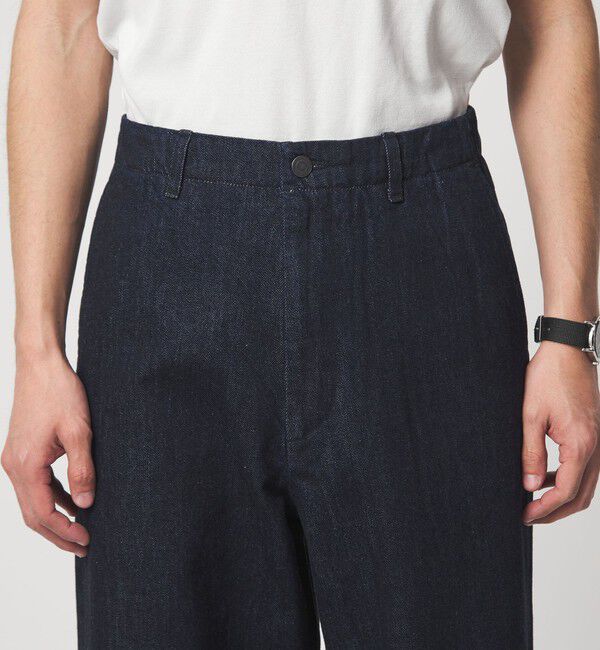 UNITED ARROWS green label relaxing「ウォッシュド ワイド デニムパンツ」|デニム|